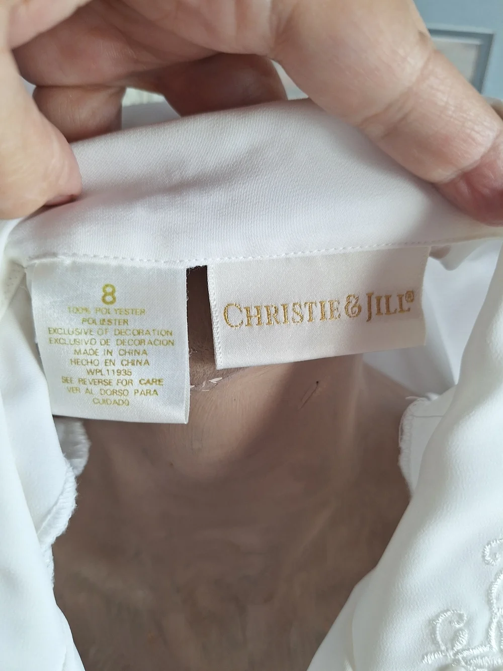 christie & jill white short